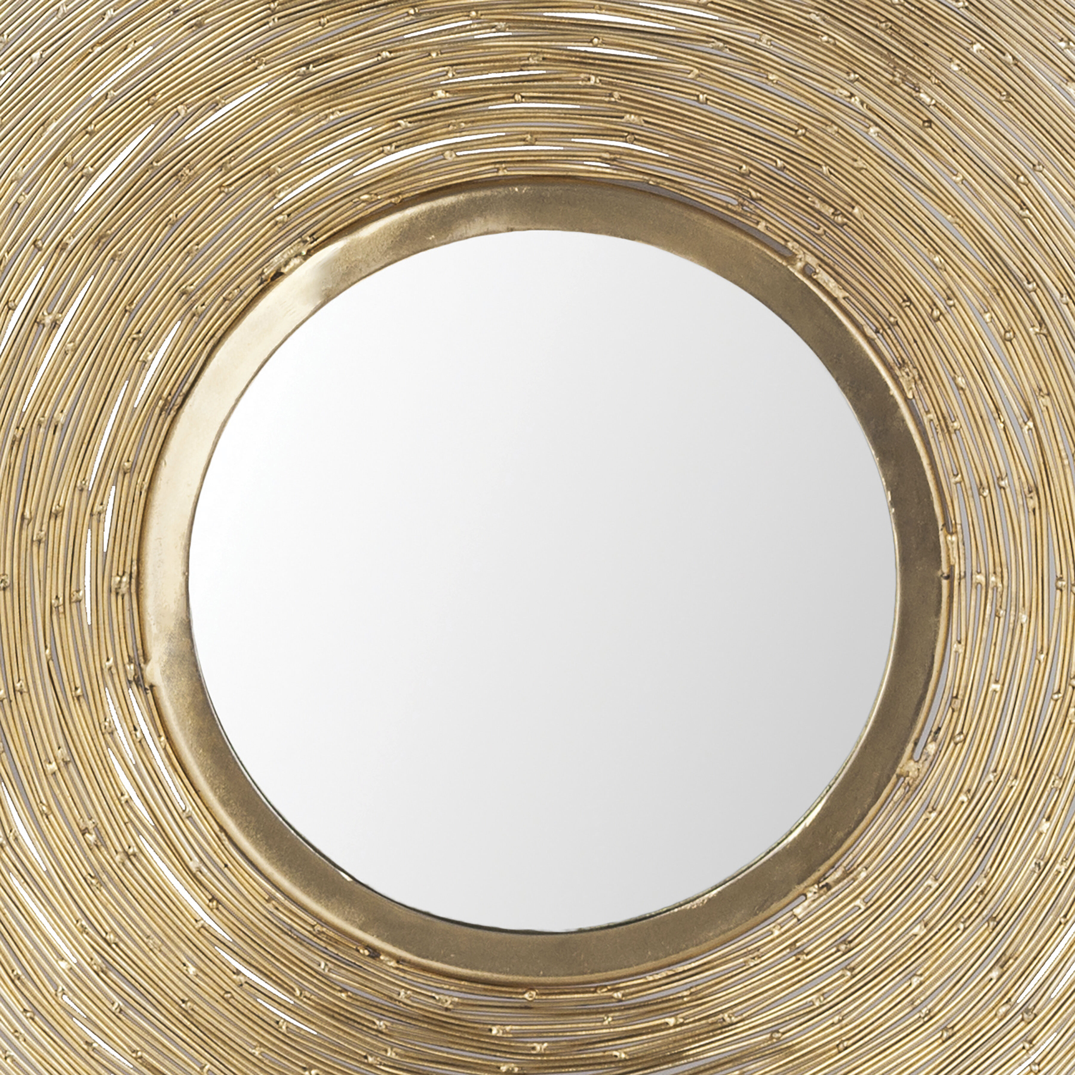 Goldgrass 25 X 25 inch Brass with Mirror Wall Mirror