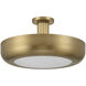 Macey LED 22.25 inch Antique Brass Semi-Flush Mount Ceiling Light