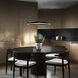 Huxley LED 23.38 inch Black Chrome Pendant Ceiling Light in 4000K, dweLED