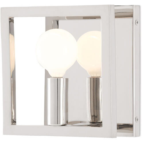 Quadrato 1 Light 6 inch Polished Nickel ADA Wall Sconce Wall Light