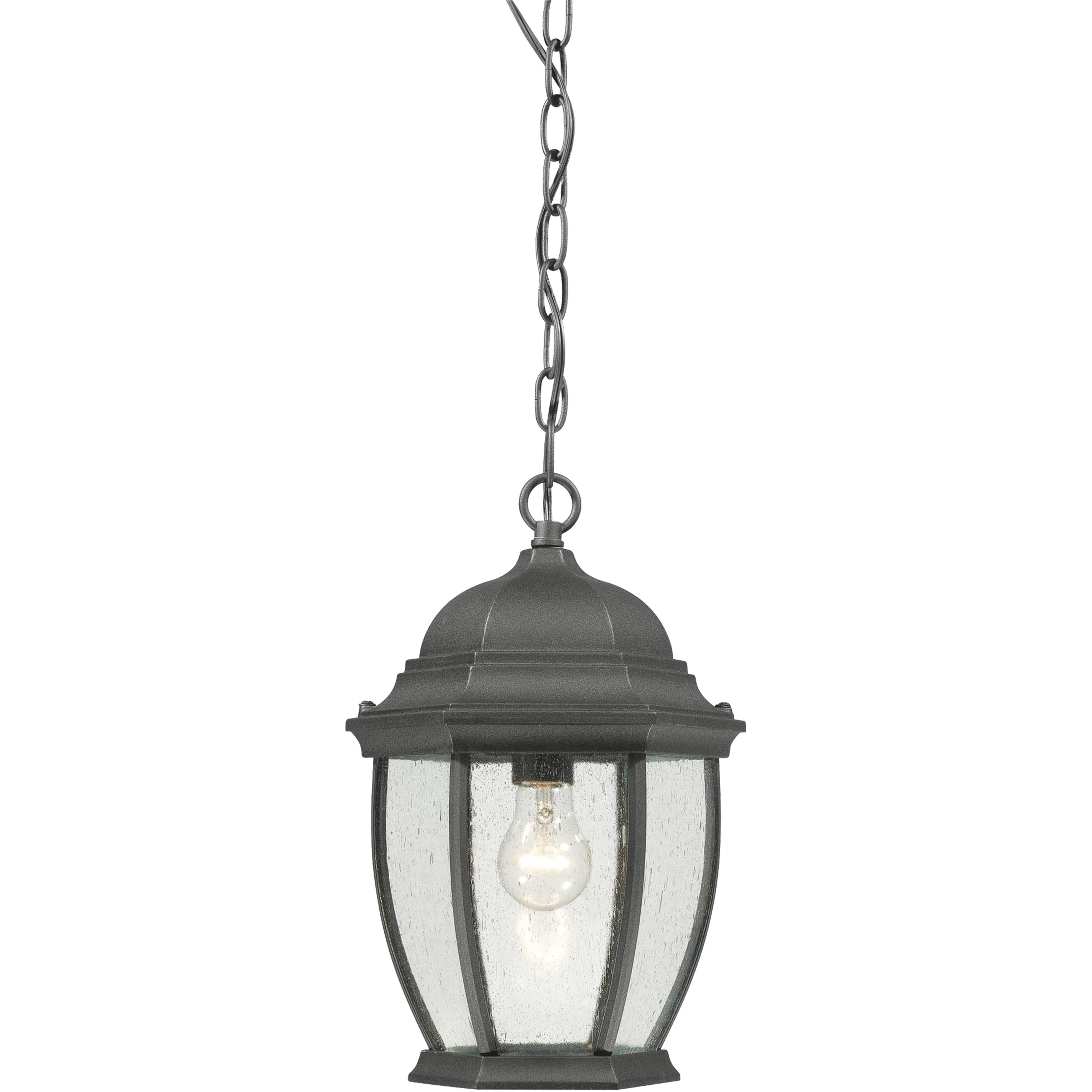 Covington 1 Light 9.5 inch Black Outdoor Pendant