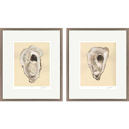 Sepia Oysters Beige and Brown and Gray and Multi Framed Art
