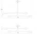 Orson 4 Light 54 inch Modern Gold Flush/Semi Flush Ceiling Light