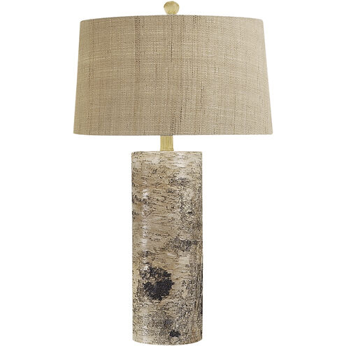 Aspen Bark 30 inch 100 watt Natural Table Lamp Portable Light in Incandescent