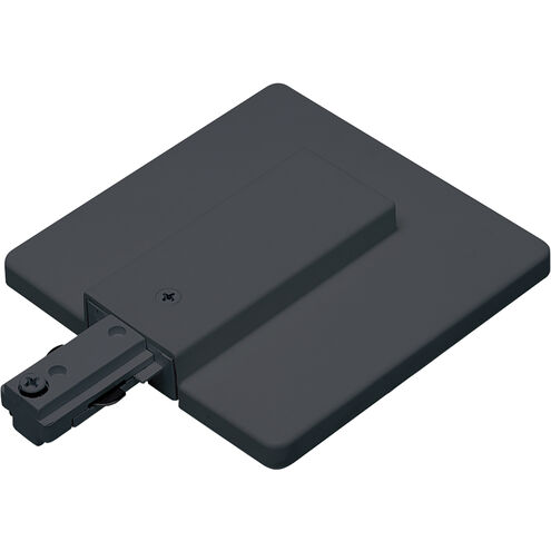 2-circuit 1 Light Black Live End Feed Ceiling Light, with Canopy