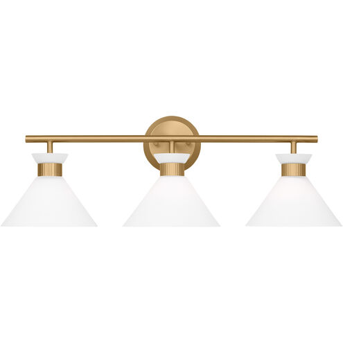 Drew & Jonathan Belcarra 3 Light 27 inch Satin Brass Wall Bath Fixture Wall Light