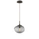 Nova Incandescent 1 Light 10 inch Flat Bronze Pendant Ceiling Light in Smoke