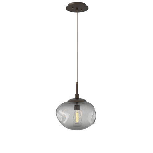 Nova Incandescent 1 Light 10 inch Flat Bronze Pendant Ceiling Light in Smoke