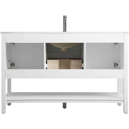 Heath 54 X 21.5 X 35 inch White Vanity Sink Set