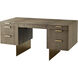 Theodore Alexander 62 X 28 inch Basalt Pedestal Desk 