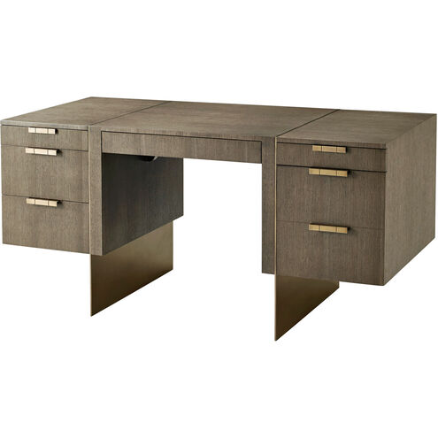 Theodore Alexander 62 X 28 inch Basalt Pedestal Desk