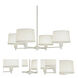 Real Simple 4 Light 35 inch Stardust White Powder Coat Chandelier Ceiling Light
