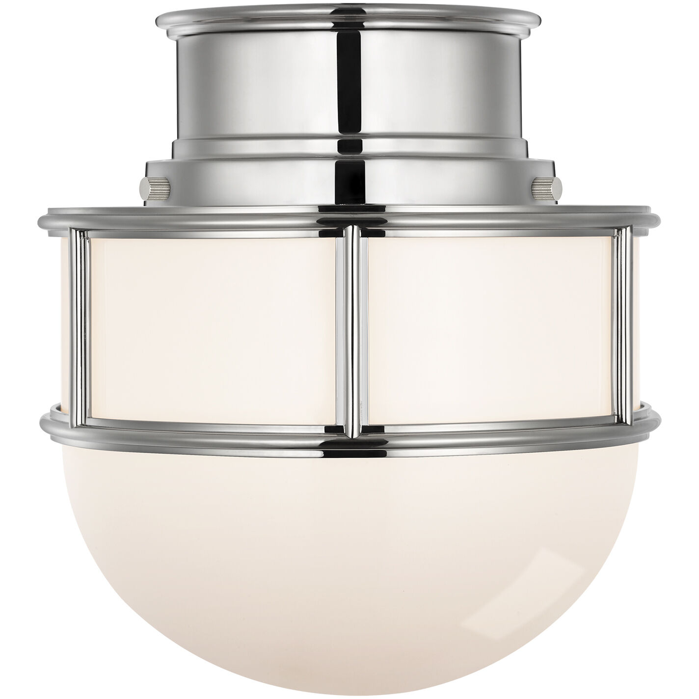 Chapman & Myers Martil LED 8 inch Polished Nickel Flush Mount Ceiling Light