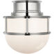 Chapman & Myers Martil LED 8 inch Polished Nickel Flush Mount Ceiling Light