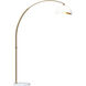 Luna Bella 92 inch 100.00 watt Weathered Brass and White Arc Floor Lamp Portable Light