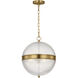 Alexa Hampton Lucinda 3 Light 15 inch Burnished Brass Pendant Ceiling Light