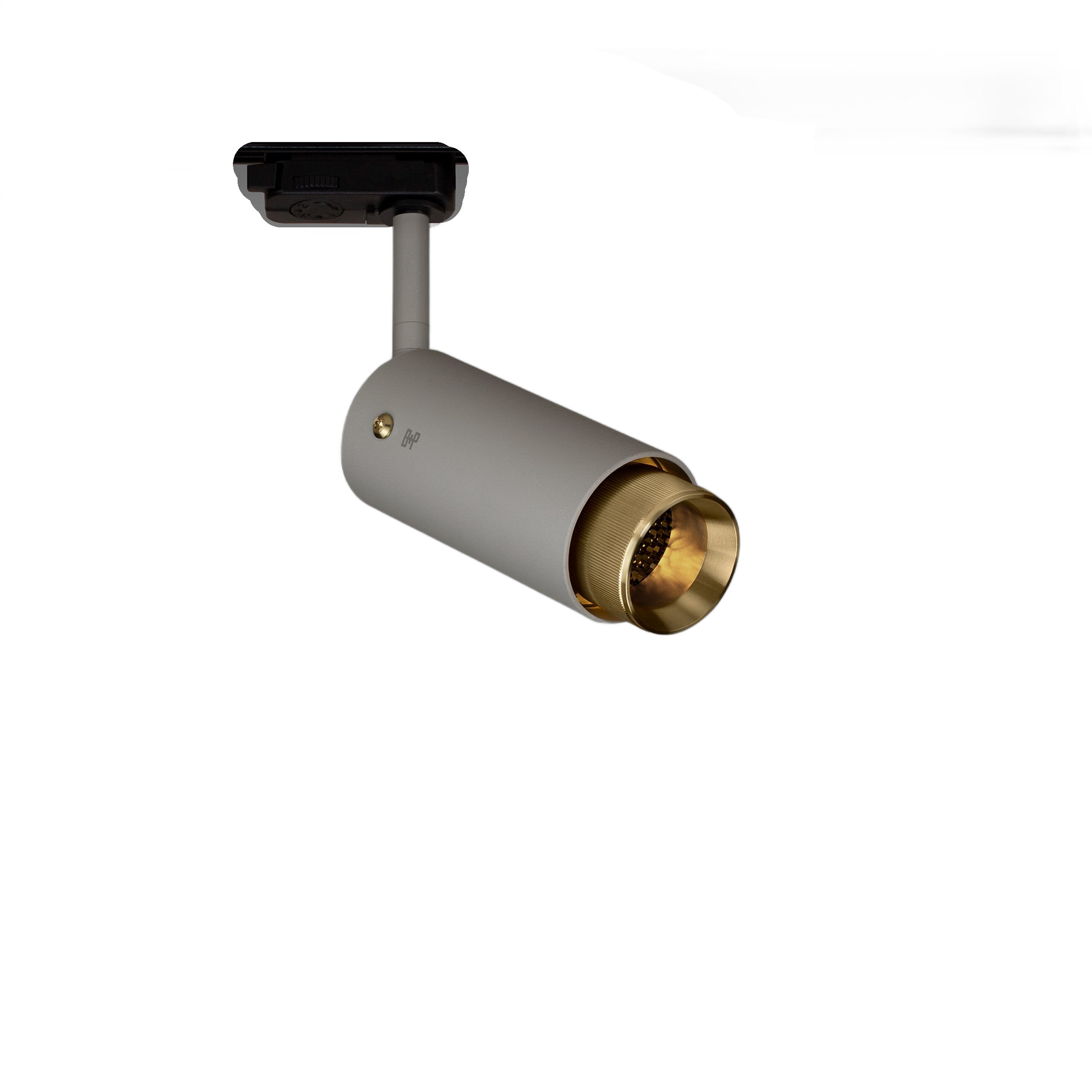 Exhaust Track 1 Light 110-120 Stone / Brass Spotlight Ceiling Light