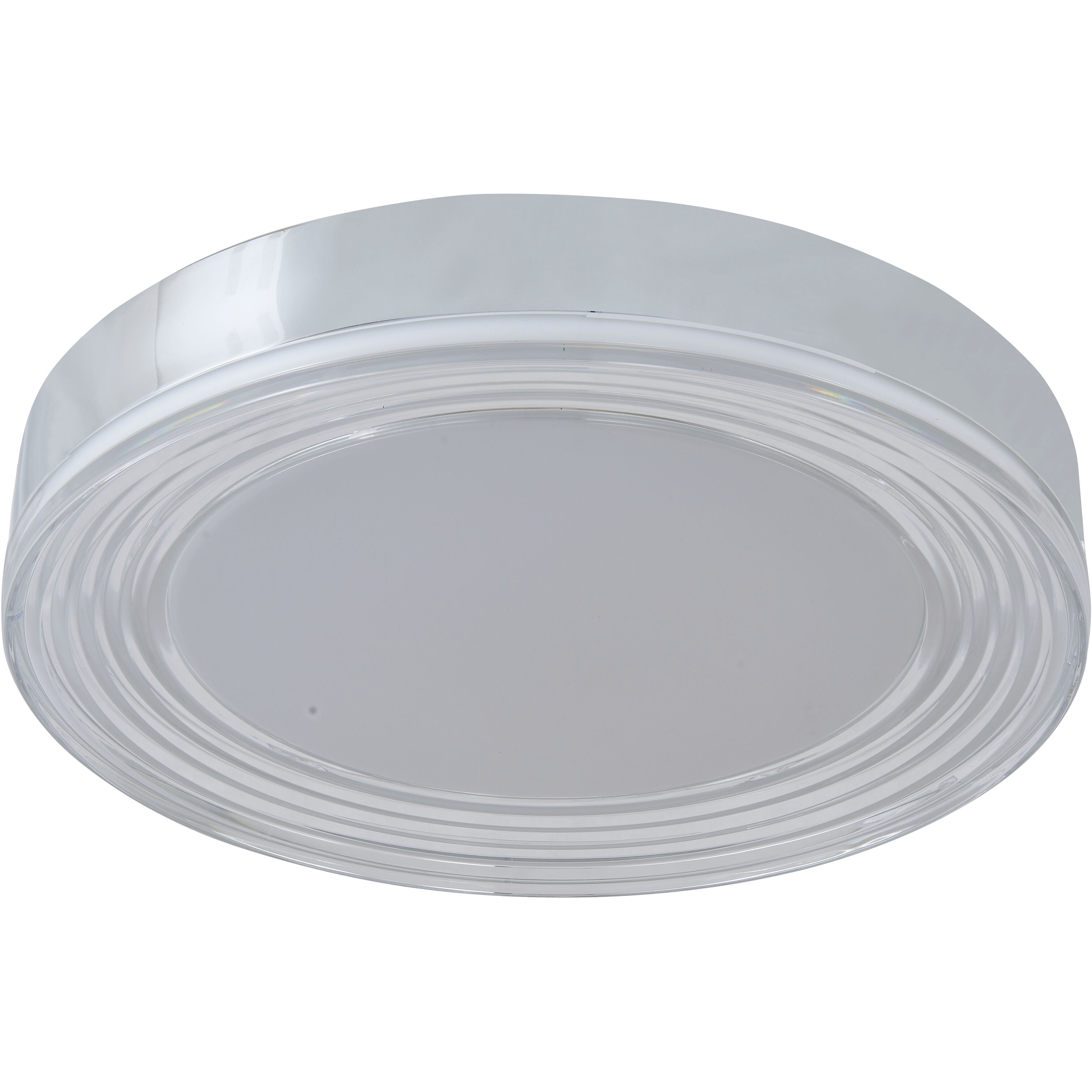 Waves LED 16 inch Chrome Flush Mount Ceiling Light