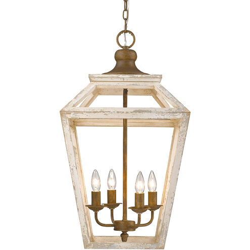 Haiden 4 Light 16 inch Burnished Chestnut Pendant Ceiling Light, Caged