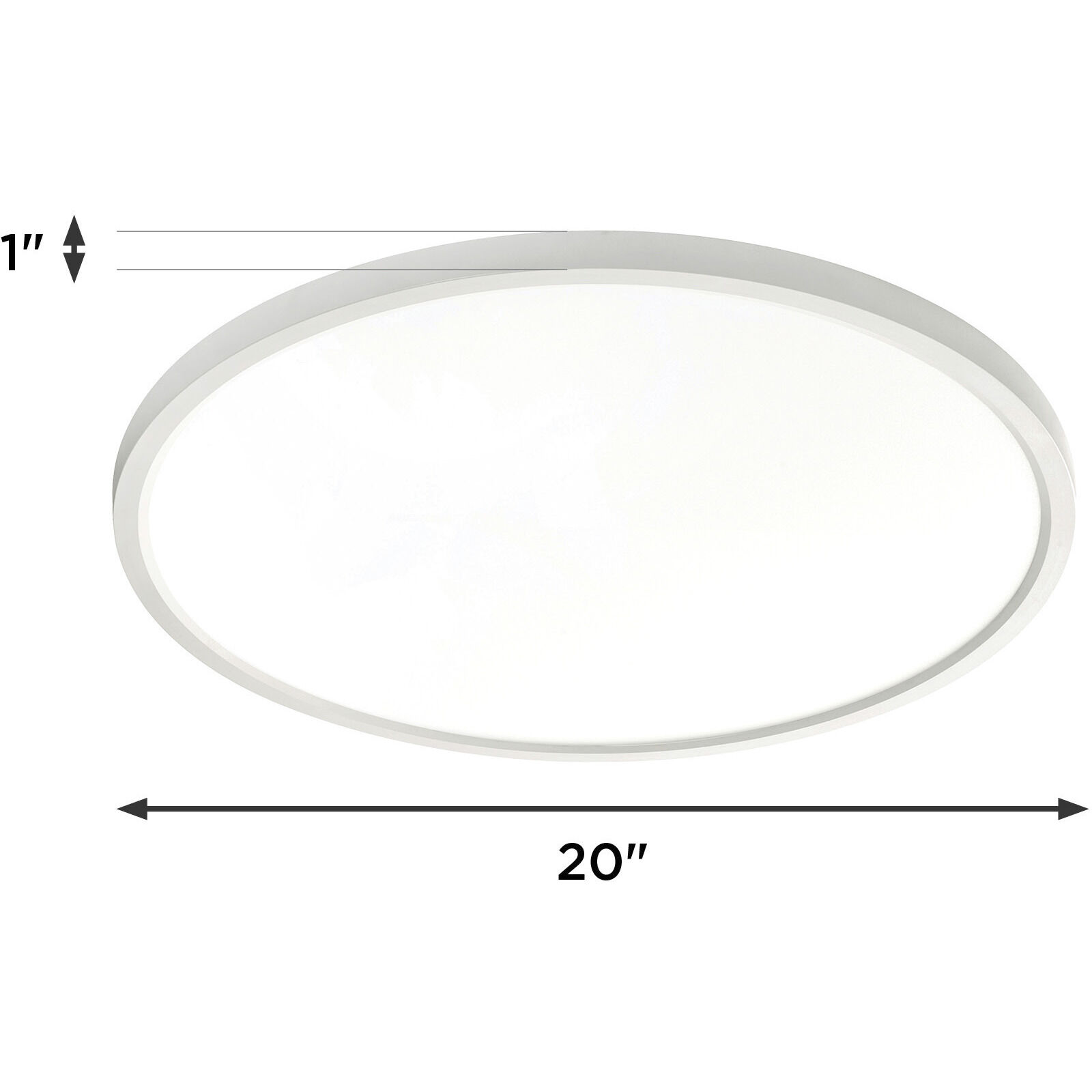 Edge Round LED 20 inch White Flush Mount Ceiling Light