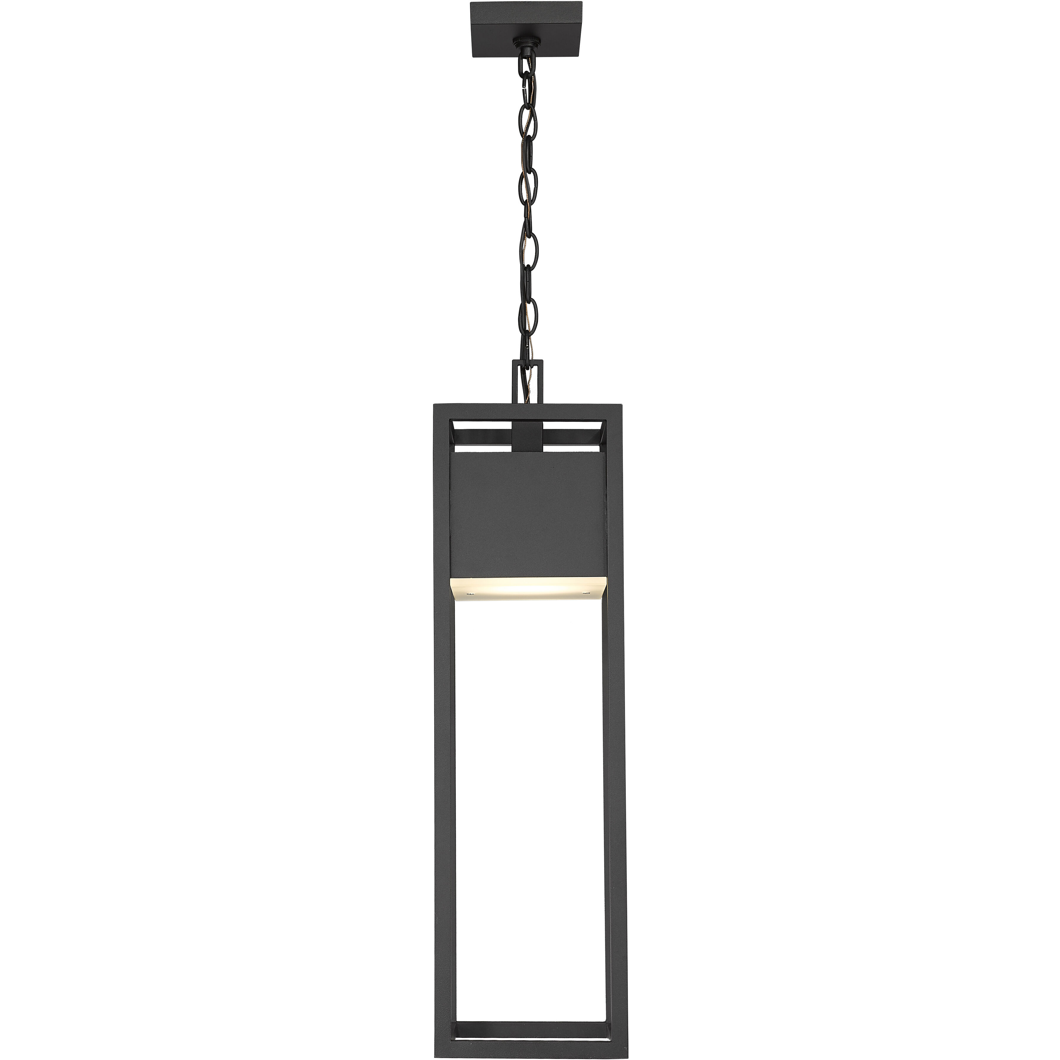 Barwick LED 7 inch Black Outdoor Chain Mount Ceiling Fixture