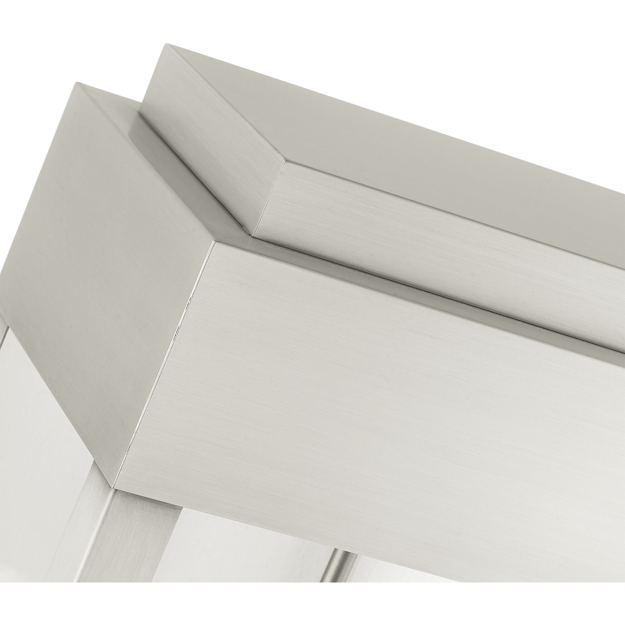 York 2 Light 19 inch Brushed Nickel Outdoor Wall Lantern