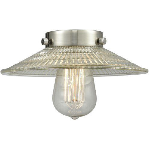 Franklin Restoration Halophane 1 Light 8.5 inch Brushed Satin Nickel Mini Pendant Ceiling Light in Incandescent, Clear Halophane Glass, Franklin Restoration
