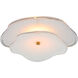 kate spade new york Leighton LED 14 inch Soft Brass Layered Flush Mount Ceiling Light in Cream Tinted Glass