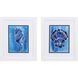 Waterside Collection Blue Framed Art
