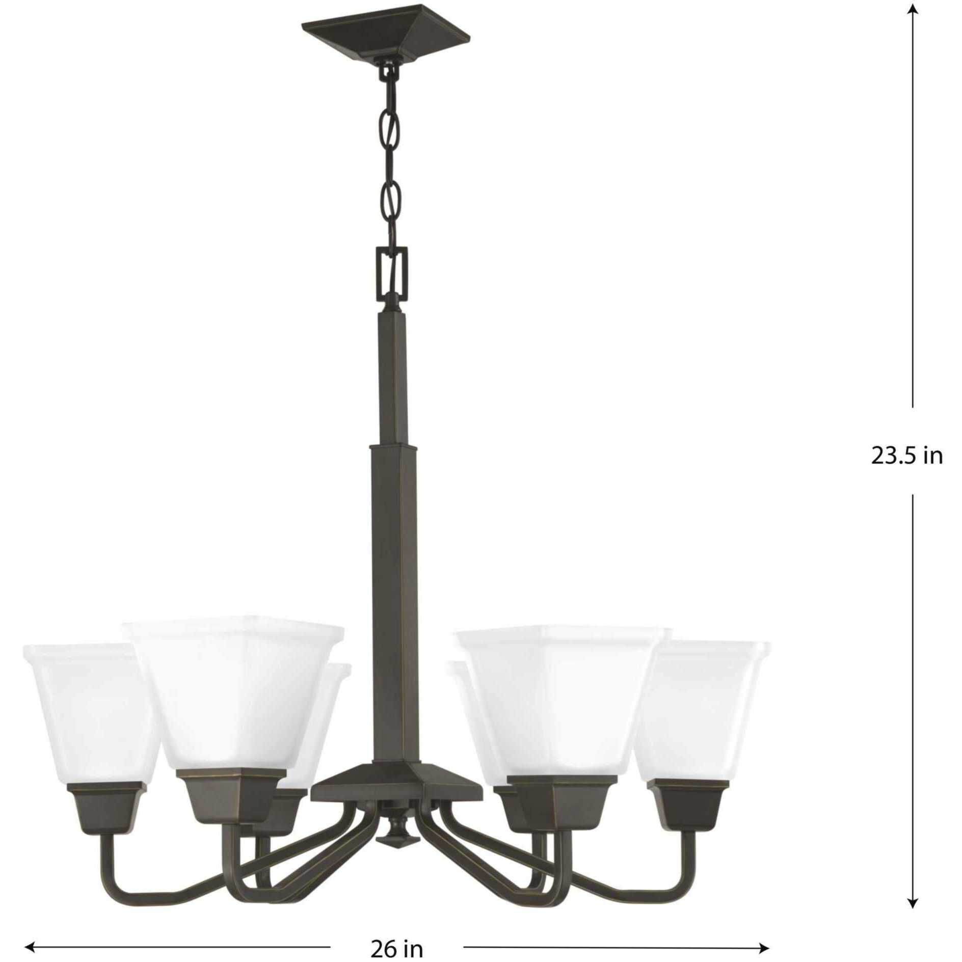 Clifton Heights 6 Light 26 inch Antique Bronze Chandelier Ceiling Light