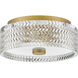Elle 2 Light 12 inch Heritage Brass Bath Light Wall Light, Flush Mount