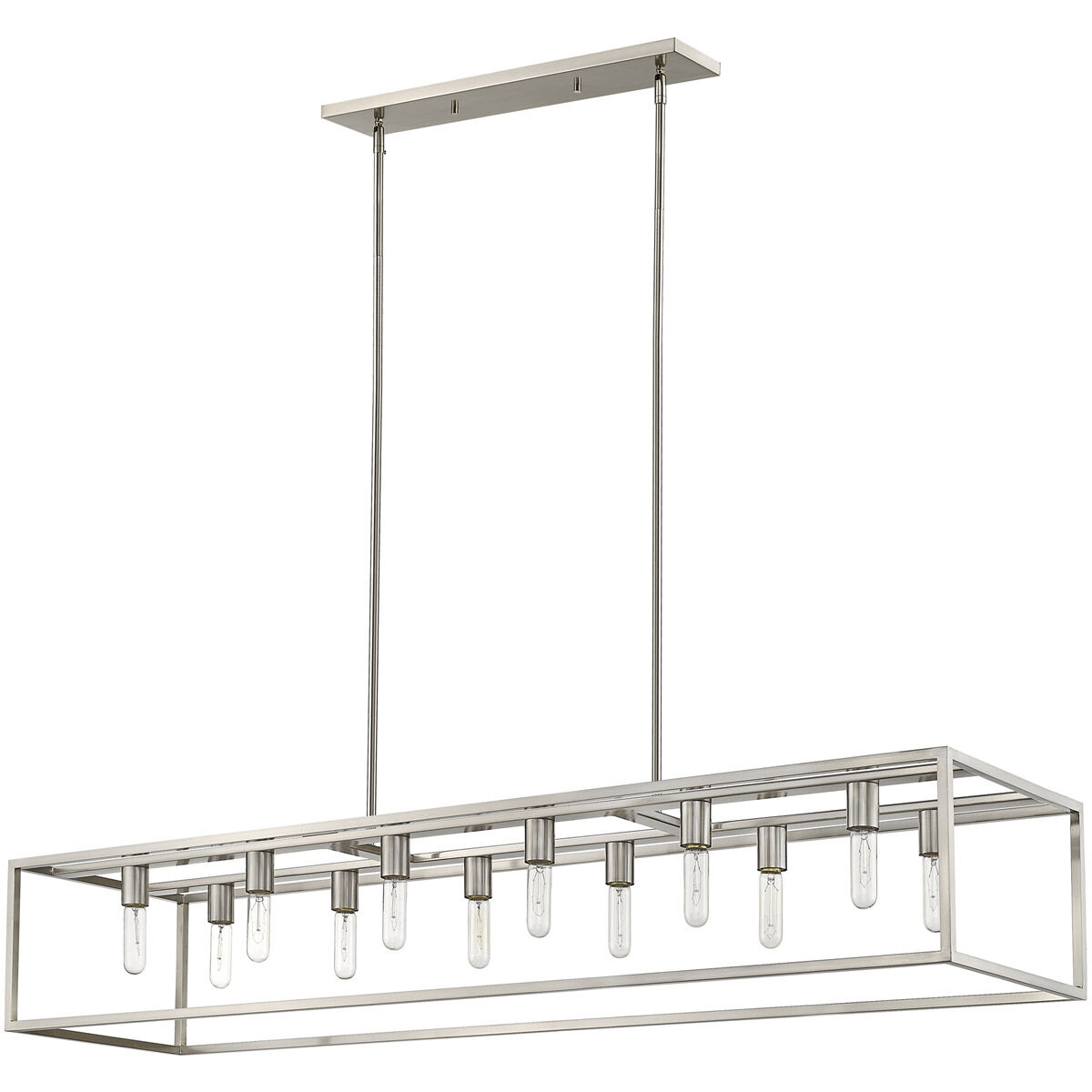 Cobar 12 Light 60 inch Satin Nickel Island Pendant Ceiling Light