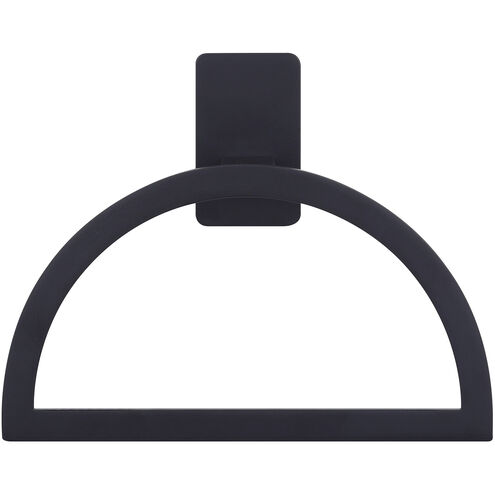 Archer 7 inch Matte Black Towel Ring