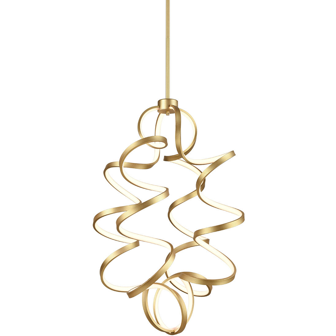 Synergy LED 23.63 inch Antique Brass Chandelier Ceiling Light