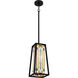 Sierra 1 Light 7.25 inch Matte Black Mini Pendant Ceiling Light, Small