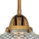 Nouveau 2 Stanton 1 Light 6 inch Brushed Brass Mini Pendant Ceiling Light