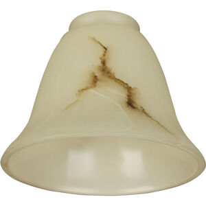 Signature Brown Swirl Alabaster Fan Glass, Bell