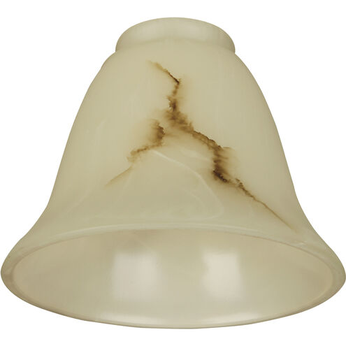 Signature Brown Swirl Alabaster Fan Glass, Bell