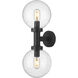 Laurent 2 Light 21 inch Black Outdoor Wall Light