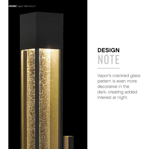 Vapor Outdoor Wall Mount Lantern in Bronze, Small