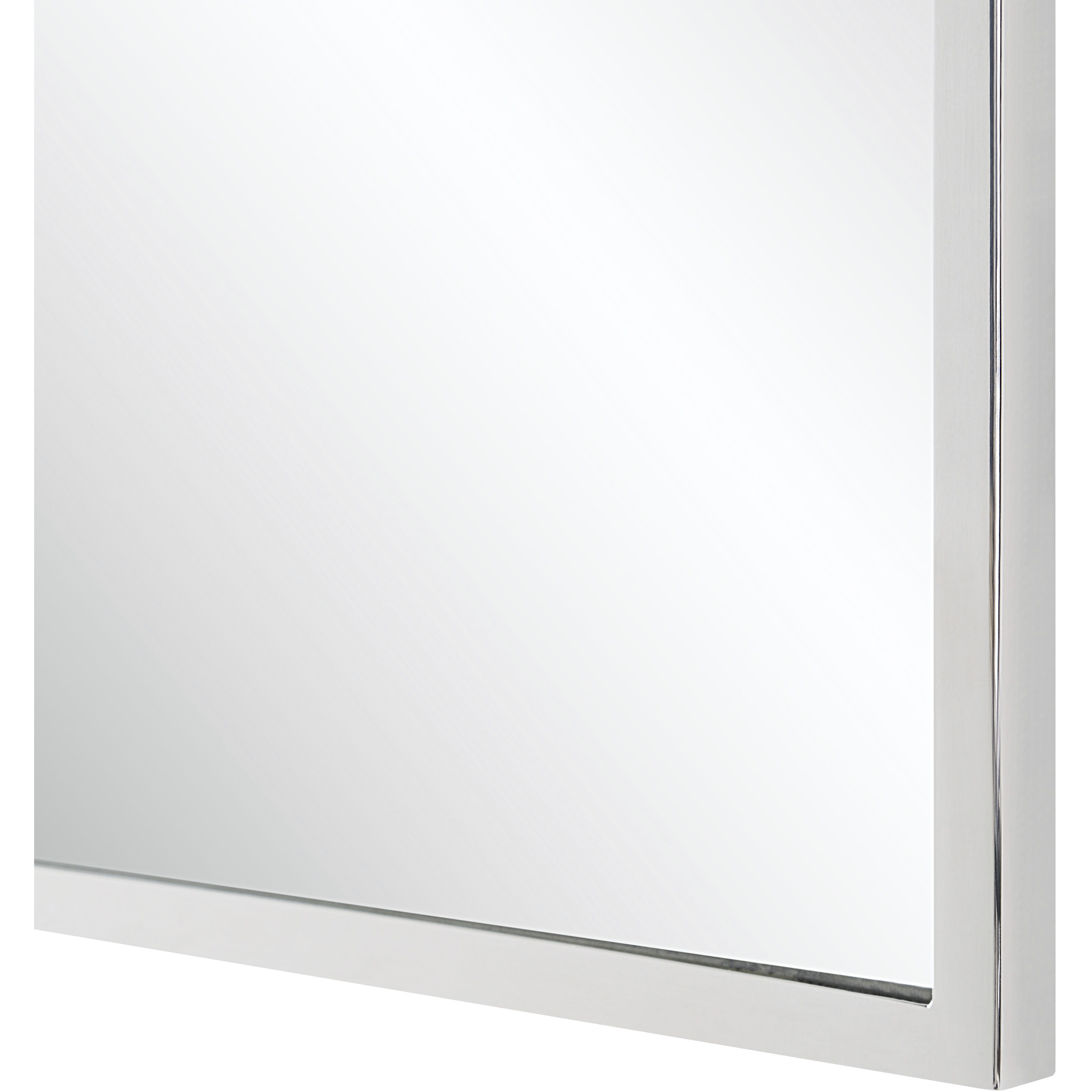 Plaka 36 X 24 inch Nickel Wall Mirror