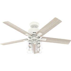 Techne 52 inch Matte White with Light Oak/Fresh White Blades Ceiling Fan