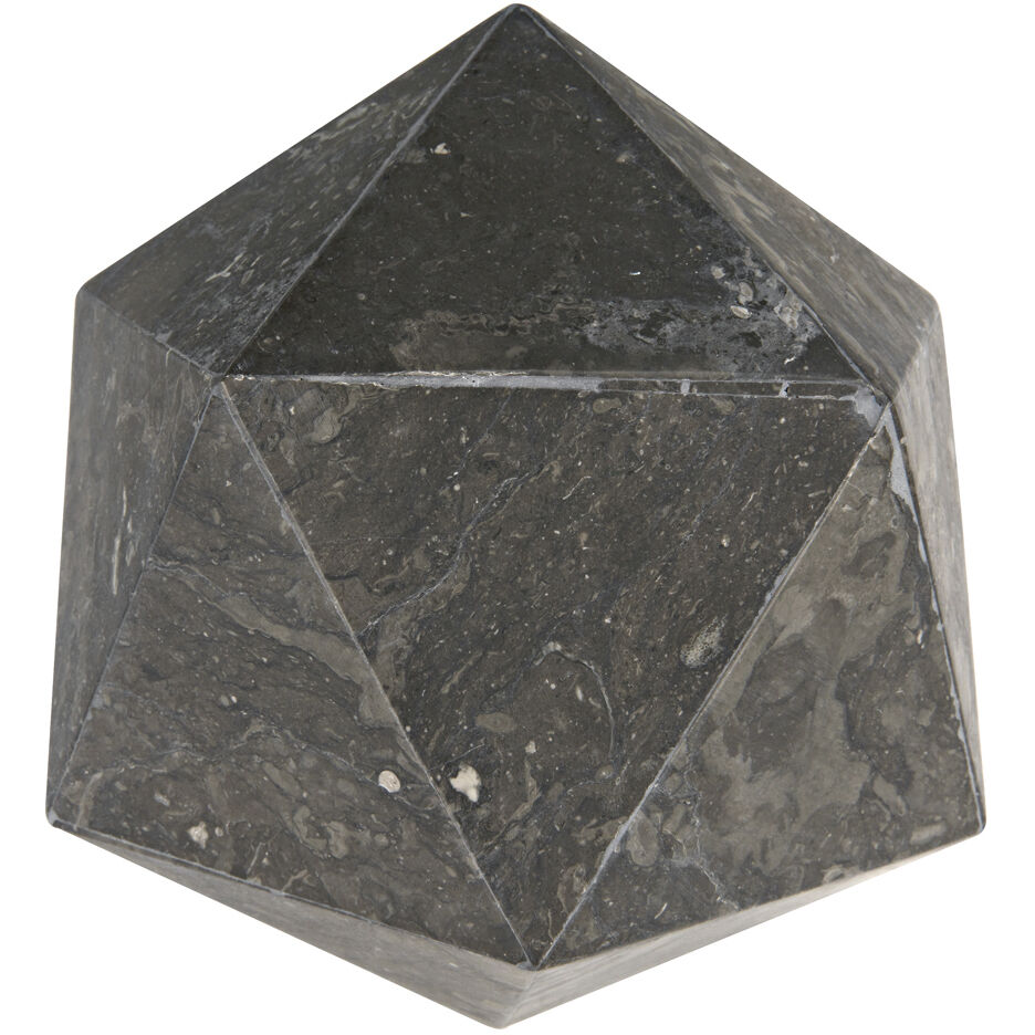 Polyhedron Black Marble Object