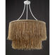 Samoa 4 Light 31 inch Gesso White/Natural Rope Two-Tiered Chandelier Ceiling Light