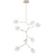 Blossom LED 31.7 inch Beige Silver Chandelier Ceiling Light, Modern Vine