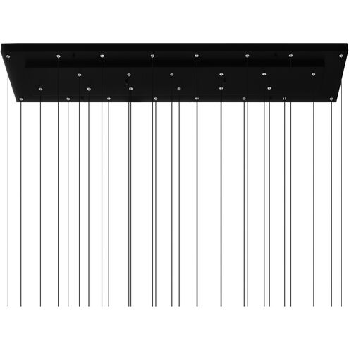 Stagger LED 60 inch Black Chandelier Ceiling Light