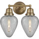 Aditi Geneseo 2 Light 14.5 inch Brushed Brass Bath Vanity Light Wall Light