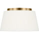 Richard June Hale 2 Light 12 inch Estate Brass Flush Mount Ceiling Light in LED