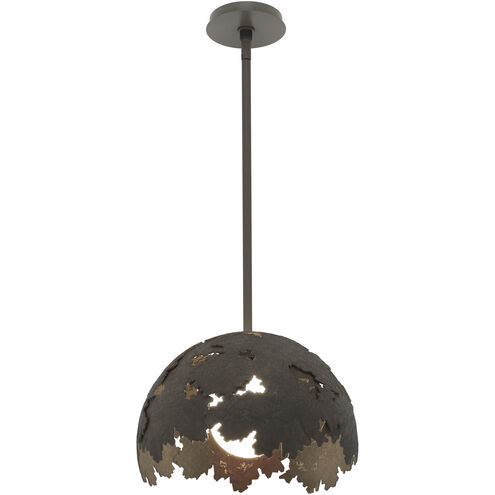 Pangea 1 Light 15.3 inch Dark Smoke Pendant Ceiling Light