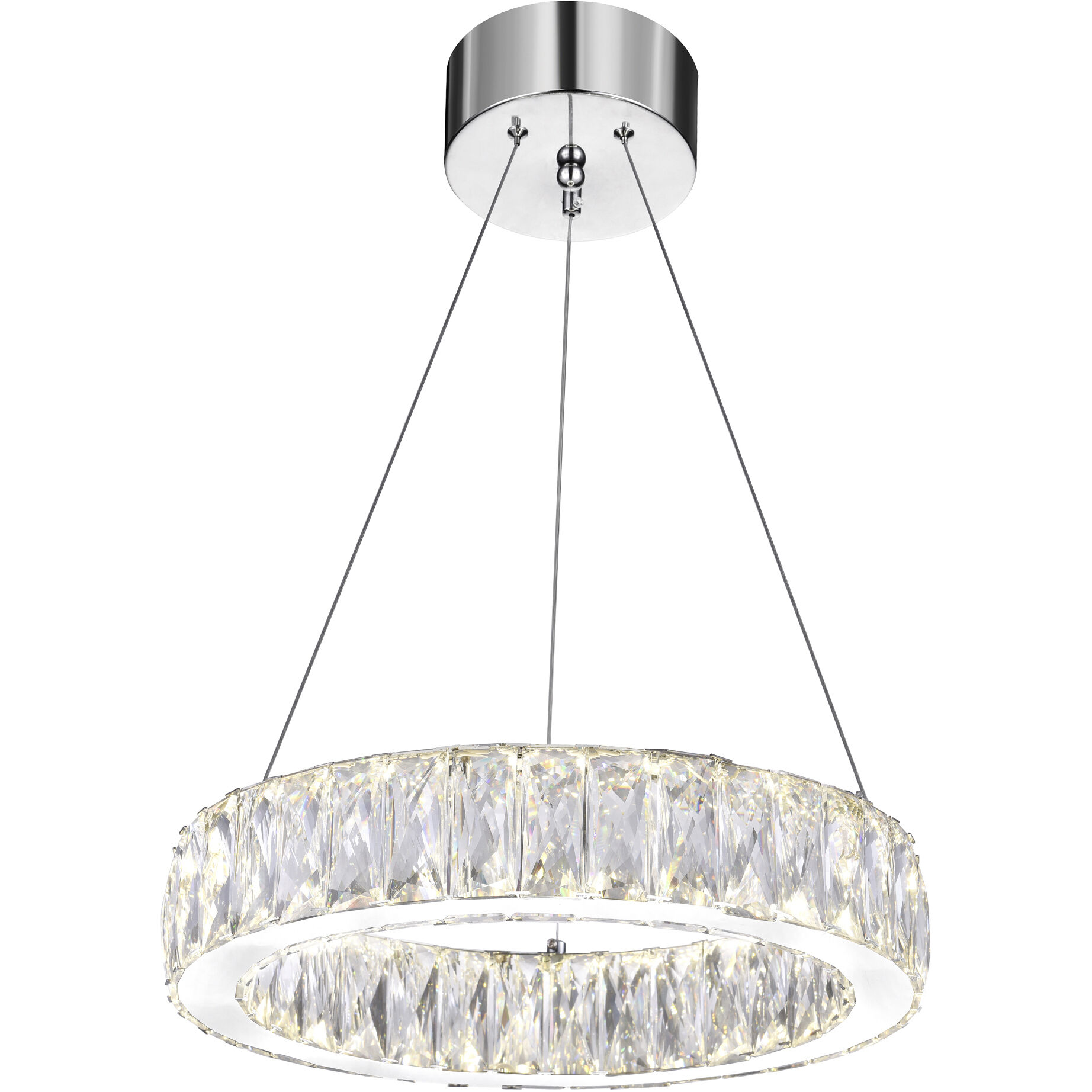 Juno LED 16 inch Chrome Chandelier Ceiling Light